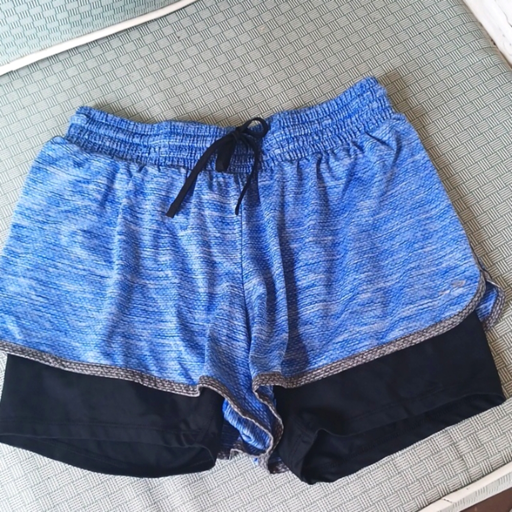Champion DUODRYD shorts blue black women's size medium